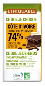 Un chocolat noir pur de Côte d'Ivoire 74 %, Equitable