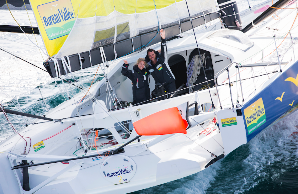 La Transat Jacques Vabre 2027 est le premier cycle d'un projet de 4 ans pour Servane Escoffier et Louis Burton. (c) Stéphane Maillard.