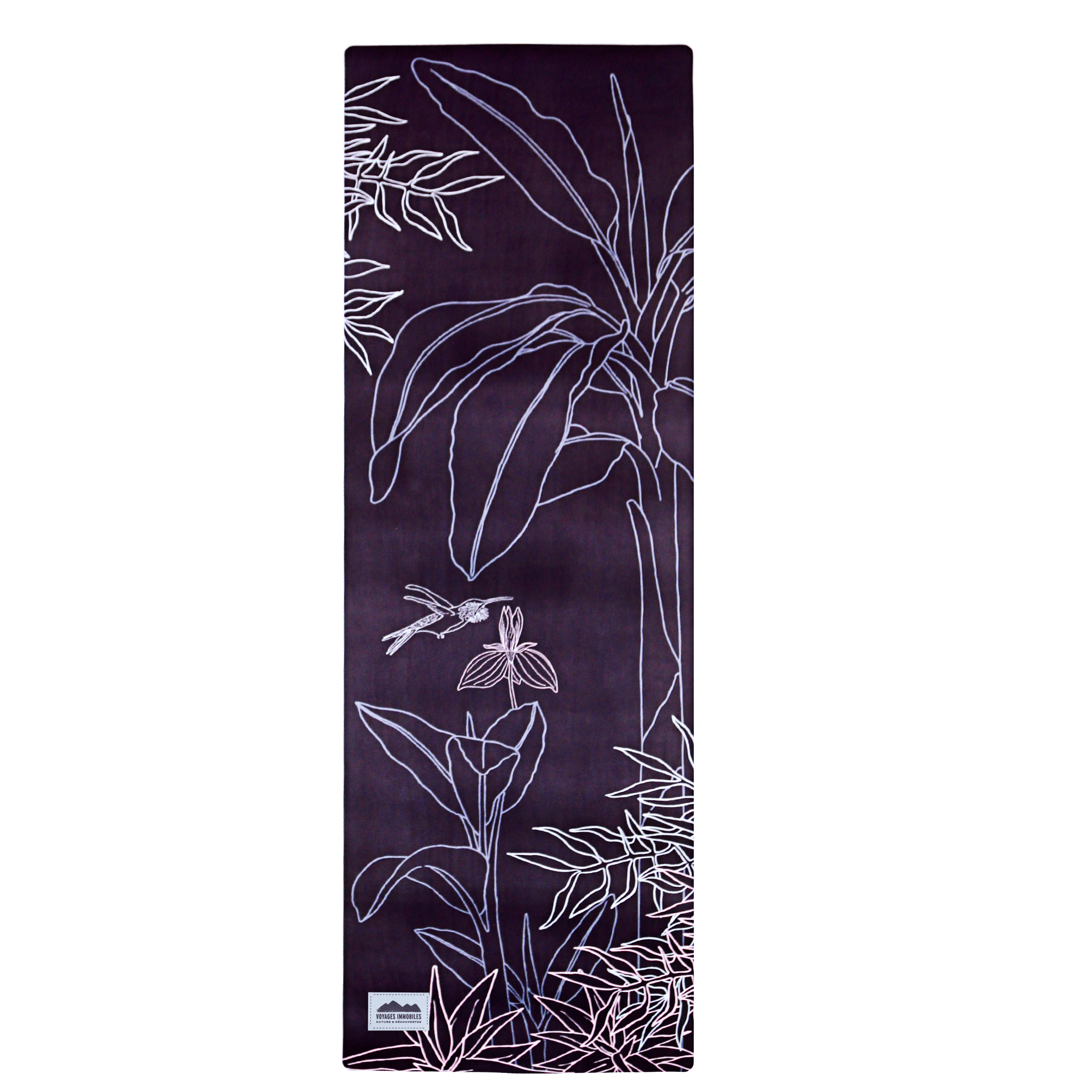 tapis de yoga fleuri