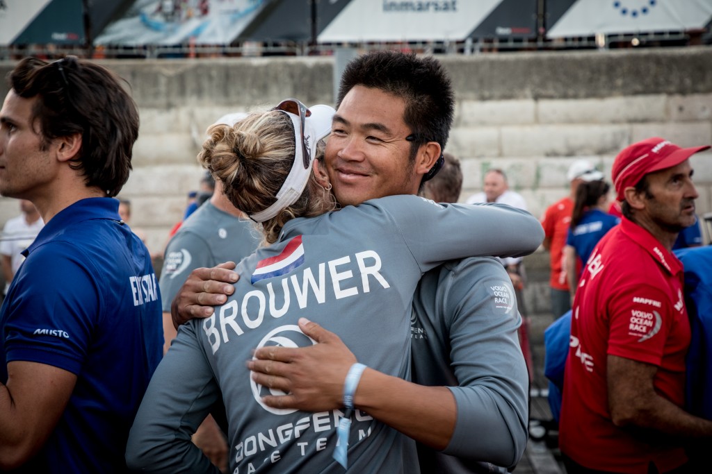 L'équipage Dongfeng est passé de la dernière à la troisième place sur cette première étape Alicante/Lisbonne. (c) Rich Edwards / Volvo Ocean Race