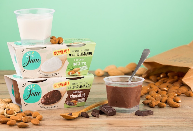 La marque June, de SILL Entreprise, propose une gamme de desserts végétaux structurés autour de trois ingrédients originaux : riz, lait d’amande et lait de coco.
