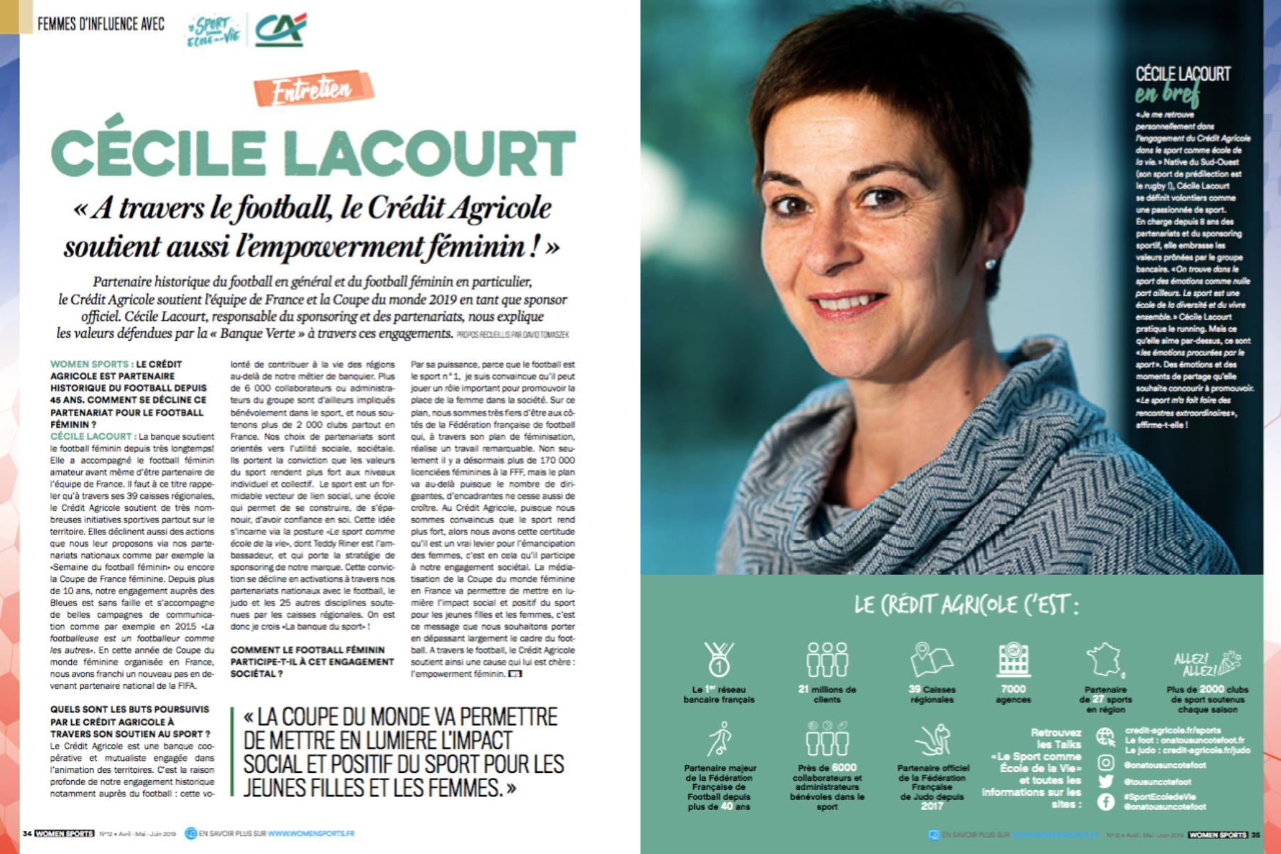 Cécile Lacourt, responsable du sponsoring et des partenariats du Crédit Agricole, nous explique pourquoi la « Banque Verte » soutient le football féminin. 