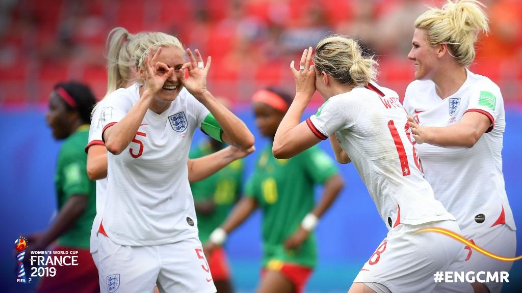 CDM France 2019 - L’Angleterre a dominé ce dimanche le Cameroun (3-0) dans le cadre des huitièmes de finale de la Coupe du monde féminine de la FIFA 2019.