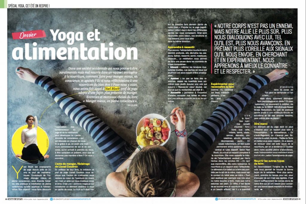 Manger en conscience via une nourriture bien-être ? Si on se faisait aider d’une prof de yoga pour que yoga et alimentation se marient avec sérénité ?