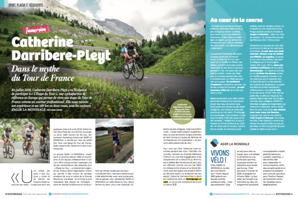 Catherine Darribere-Pleyt a participé à L’Étape du Tour, une cyclosportive qui permet de vivre une étape du Tour de France comme un coureur pro. Témoignage.
