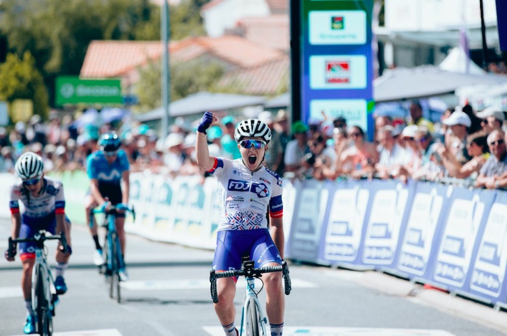 Jade Wiel (FDJ-Nouvelle Aquitaine-Futuroscope), championne de France 2019, roulera pour la 1er fois avec son maillot tricolore lors de la Course by le Tour.