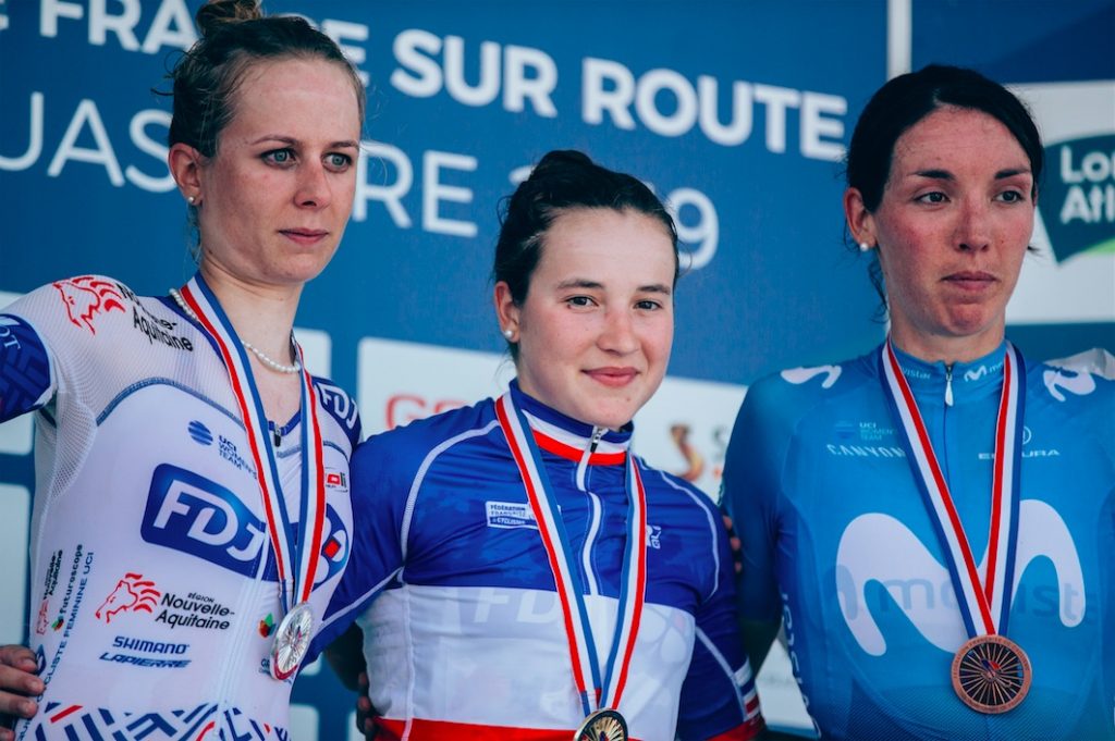 Jade Wiel (FDJ-Nouvelle Aquitaine-Futuroscope), championne de France 2019, roulera pour la 1er fois avec son maillot tricolore lors de la Course by le Tour.