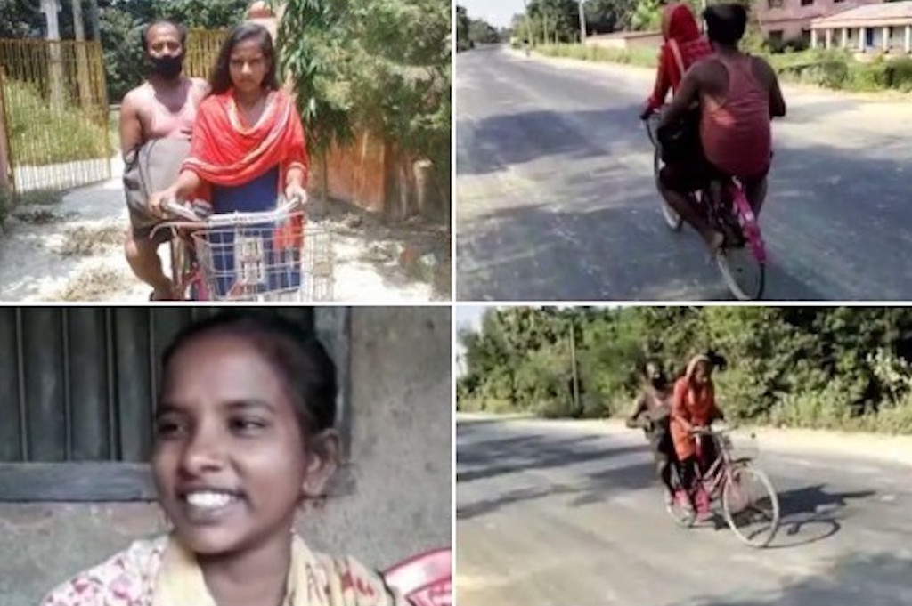 Une jeune indienne traverse le pays à vélo pour sauver son papa… et se fait repérer par la Fédération !