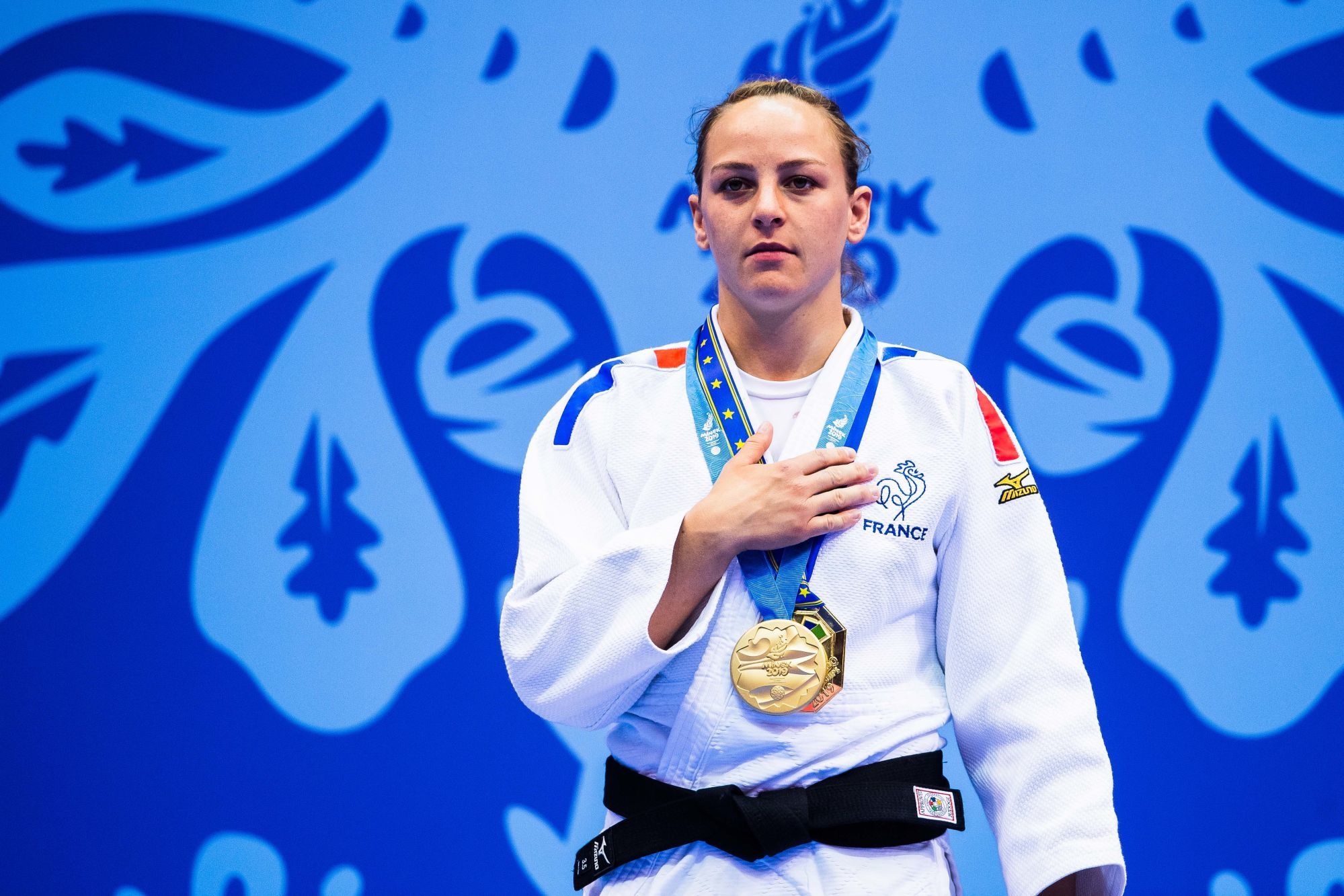 La Française Margaux Pinot a conservé son titre de championne d’Europe en -70kg. Sa compatriote Marie-Eve Gahié a pris le bronze.