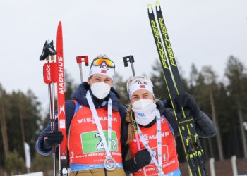 Biathlon: la Suède victorieuse sur le relais mixte simple de Nove Mesto, la France 6e
