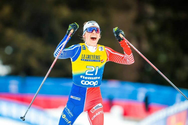 Ski de fond : Delphine Claudel s’impose à Val di Fiemme et entre dans l’histoire !
