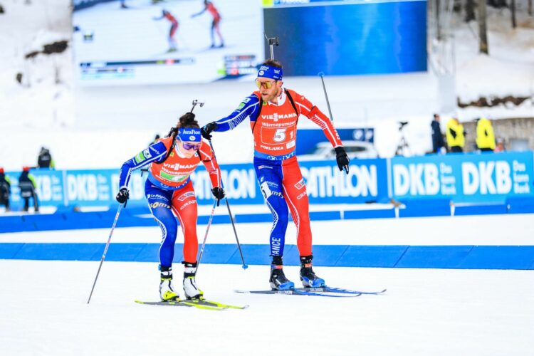 Biathlon : le duo Guigonnat – Jeamonnont 2e du relais mixte simple à Pokljuka
