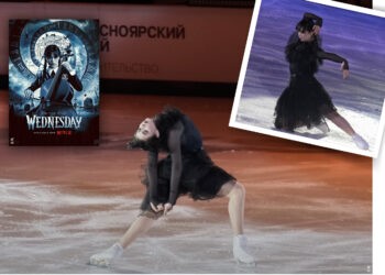 Kamila Valieva dans la peau de Mercredi Addams