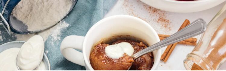 Recette feel good Cinnamon rolls in a mug par TSE nutrition