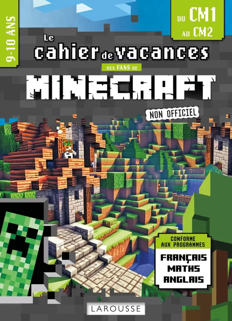 Cahier de vacances : Apprendre grâce à l’univers de Minecraft !